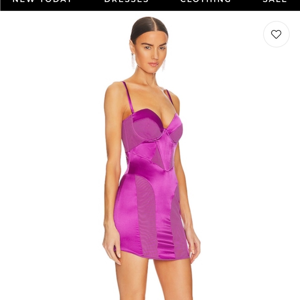 Fleur du Mal Fuchsia Corset Mini Dress - Picture 2 of 5